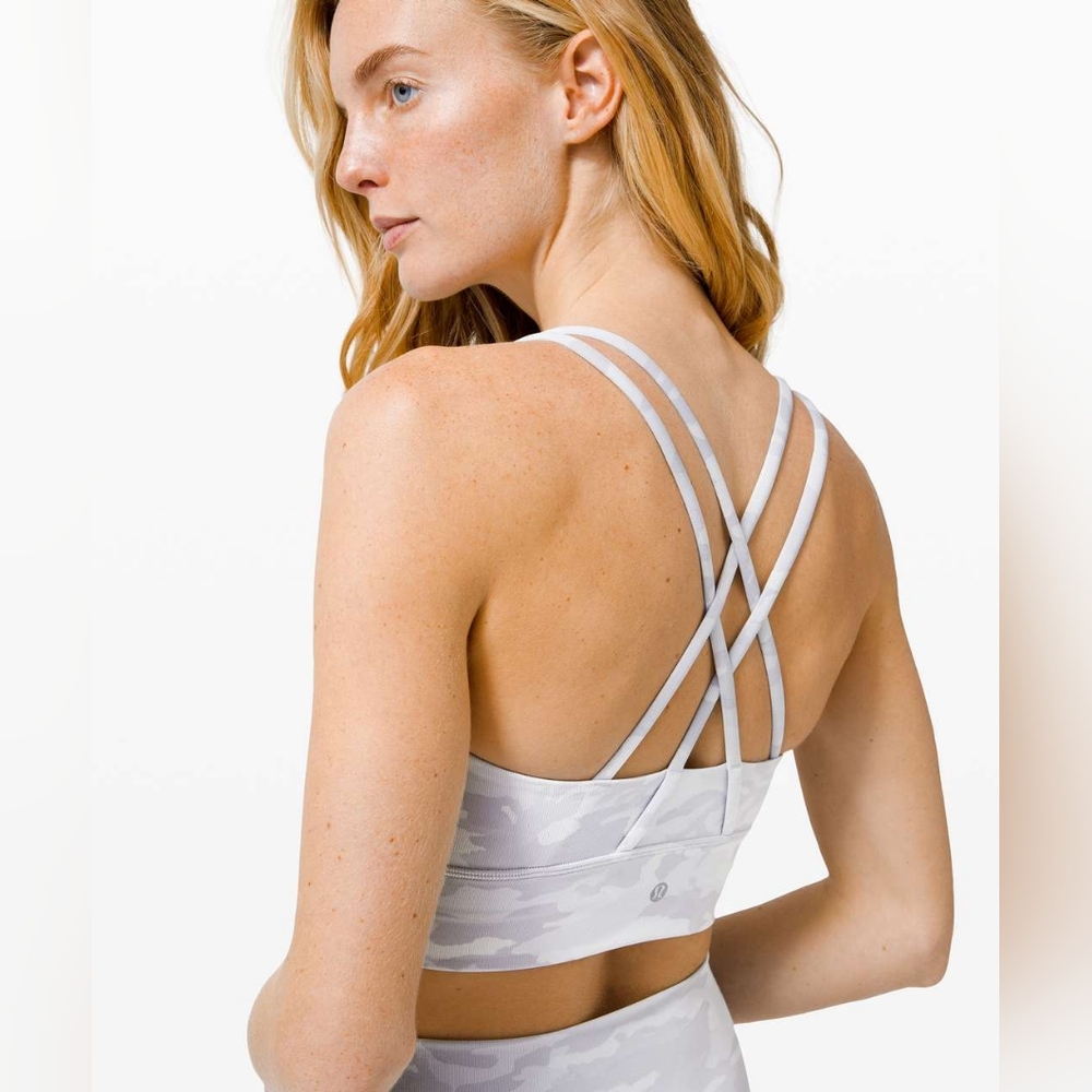 Lululemon Energy Longline Ribbed Bra Incognito Camo Jacquard